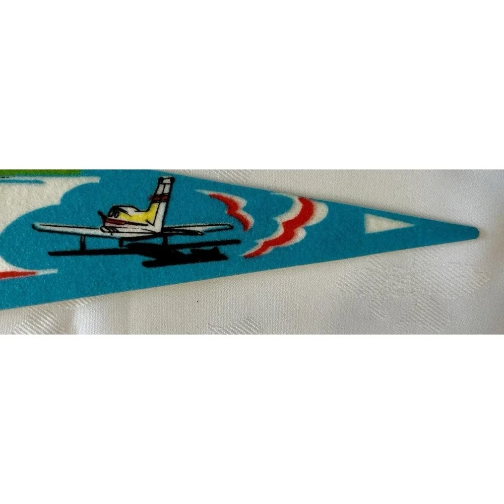 Vintage Tampa International Airport Felt Pendant 14.5 Inches 1970's